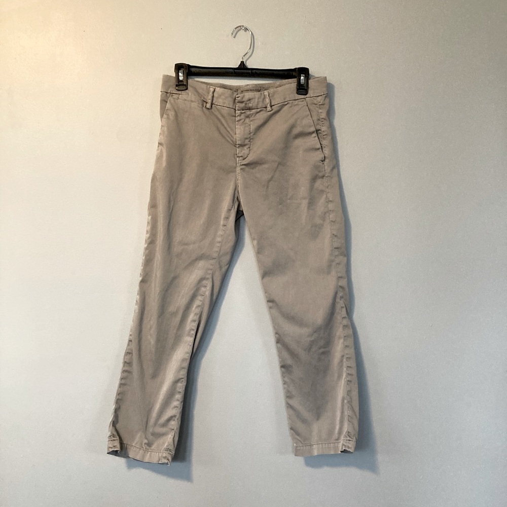 Banana Republic straight crop pant Dark Khaki SZ 4